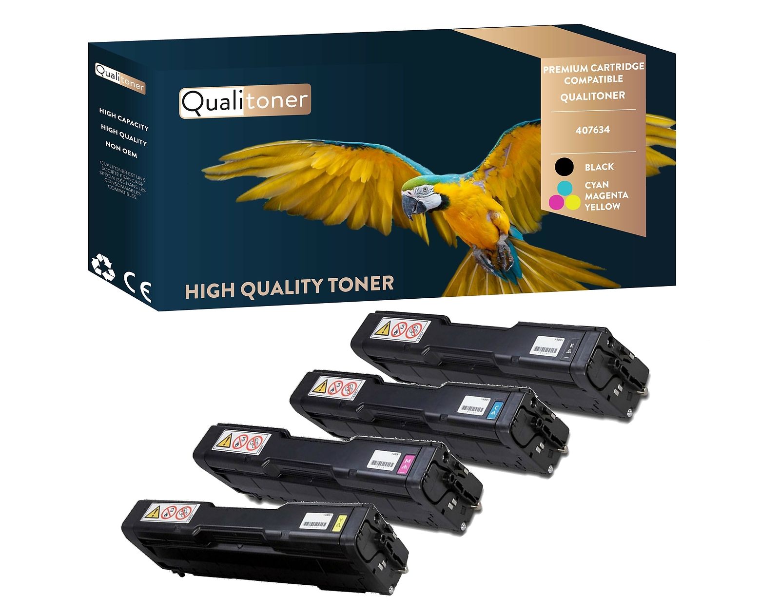 Toner QUALITONER Compatible Ricoh Aficio pour Imprimante Laser de Bureau