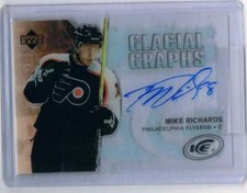 2005 UD Ice Glacial Graphs #GGRI Mike Richards NM/MT Auto 