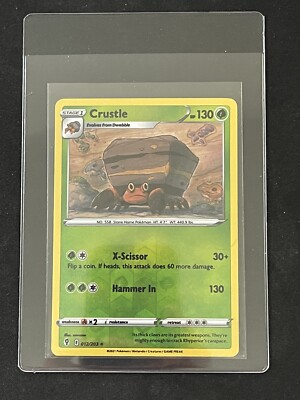 Extra Ink Error Misprint Crustle 012/203 Evolving Skies Reverse Holo ...