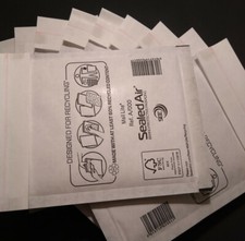 10 Small  Padded Bubble Envelopes - 160 x 110mm - Air Cushioned White - 6" x 4"
