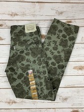 Levi's Slim Fit Print Cargo Pants Green Floral Foliage Camo Printed Sz 16