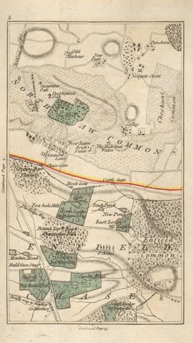 ENFIELD CHASE Cockfosters East Barnet Southgate Northaw Potters Bar 1786 map