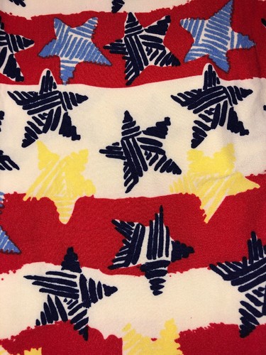 NWT LuLaRoe TC Red Yellow Blue White Stars Stripes American 4th July Leggings - Picture 4 of 7