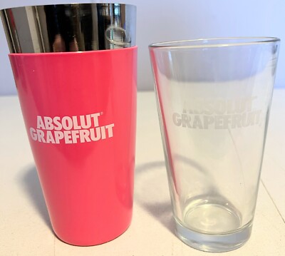 Absolut Grapefruit Vodka Boston Cocktail Shaker