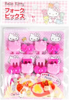 SANRIO HELLO KITTY Japanische Brotdose Bento Essen GABEL Plektren 8 Stck.