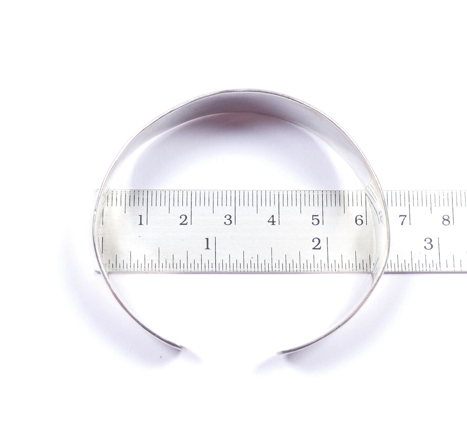 Leaf Patterned Cuff Bangle Bracelet 925 Sterling … - image 6