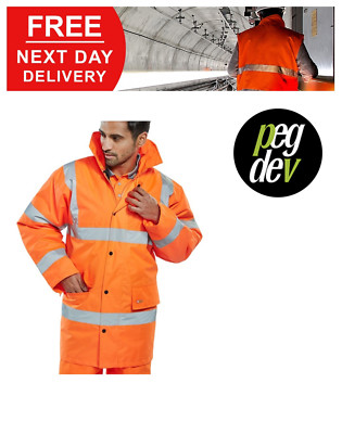 UNISEX HIVIS ORANGE CONSTRUCTOR VERKEHRSJACKE MANTEL GRÖSSEN S-6XL HGCTJENGOR