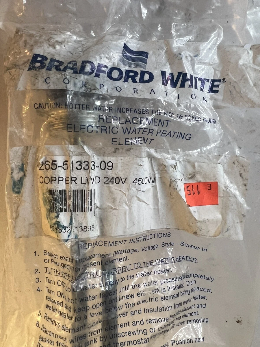 New Bradford White 4500 Watt 240 Volts Electric Water Heaters Element 15”  Long | eBay