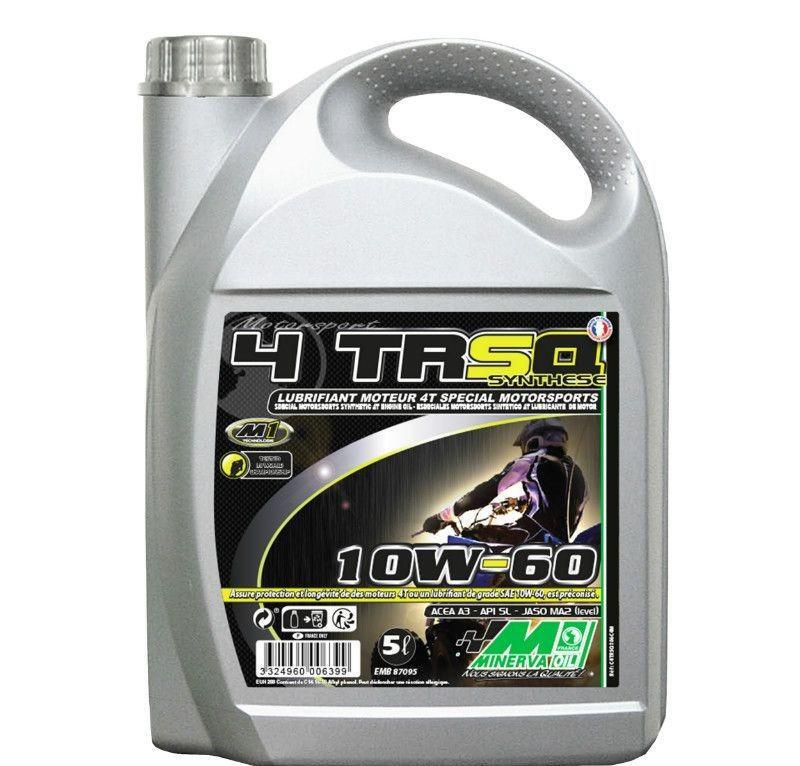 Huile moteur 4 temps quad Minerva 10W60 en bidon de 5L