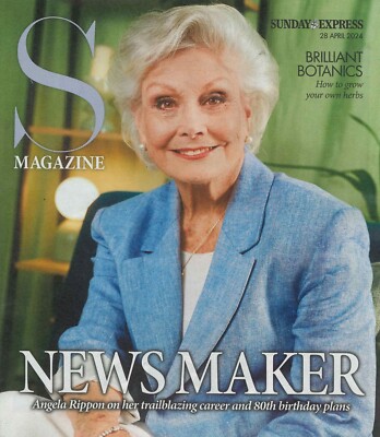 Sunday Express Magazin Angela Rippon, James May, Mindy Hammond, Mode 28.4.24