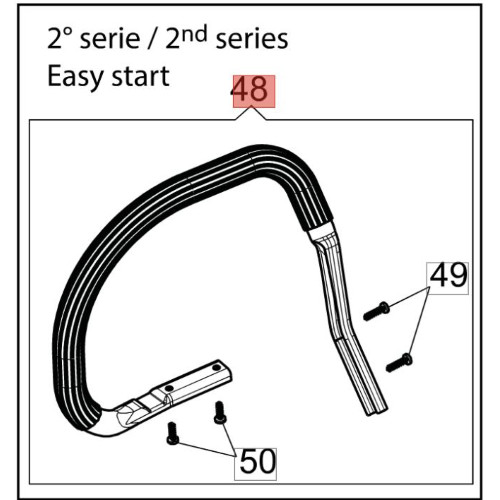 MANICO ANTERIORE SP.2.5 C/GUAINA EASY START EFCO MTH 5100 5600 (II SERIE)