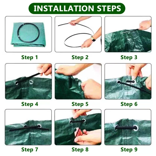 4x 272 Liter Gartensack Set Laubsack Rasensack Gartenabfallsack Gartentasche XXL - Bild 6 von 16