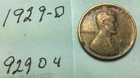 1929 D ; Lincoln Wheat Penny ; Good condition #929D4