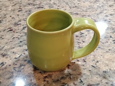 Handmade Studio Art Pottery Mug in Green *Signed*
