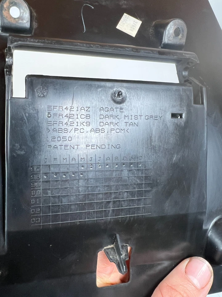 Placa de respaldo trasera plegable para tablero Dodge Ram 1500-3500 1998-2002 fabricante de equipos originales Foto 4 de 4