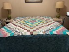 Vintage Lot of  (4 ) QUILT TOP,  two Feed SACK,   & QUILT PIECE — photo 3