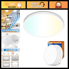 Led Flush Mount Ceiling Light 4-pack 18 Dimmable Thin Round Panel 36w 4650lm