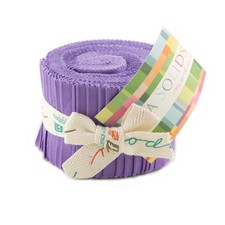 Bella Solids 2.5" Strip Junior Roll in Hyacinth by Moda
