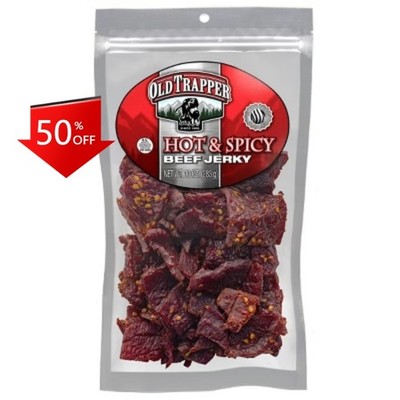 Old Trapper Hot & Spicy Beef Jerky - 10oz