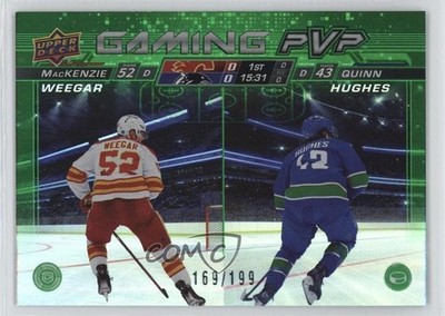 2024 Series 1 Gaming PVP Green /199 Quinn Hughes Mackenzie Weegar #GPVP-18 0nr3
