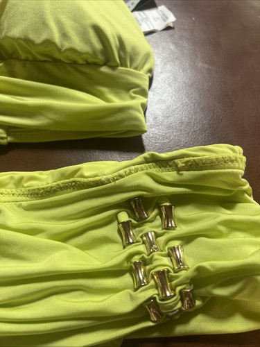TRINA TURK 2 Piece Halter Bikini Lime Green Size 10 - Picture 2 of 5