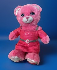 Build A Bear Barbie Movie Pink Stuffed Plush Bear 2023 With Barbie Sequins Dress
