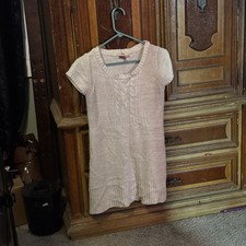 Junior Size Large Hot Eggshell Sweater Dress