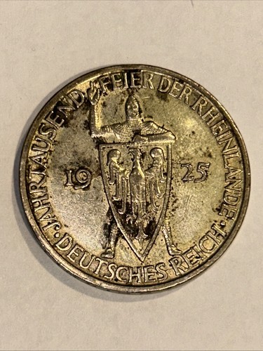 DEUTSCHLAND WEIMARER REPUBLIK 1925 - F 3 REICHSMARK SILBER PP MÜNZE