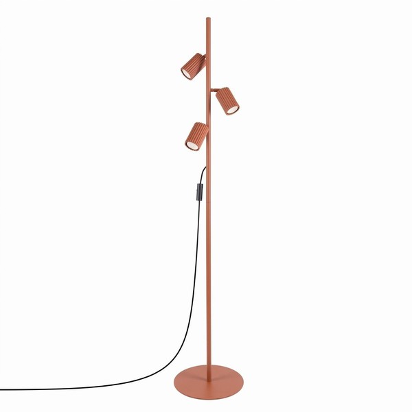 Stehlampe Schwenkbar Aluminium Ockerrot GU10 H:155 Cm Stehleuchte Wohnzimmer-image