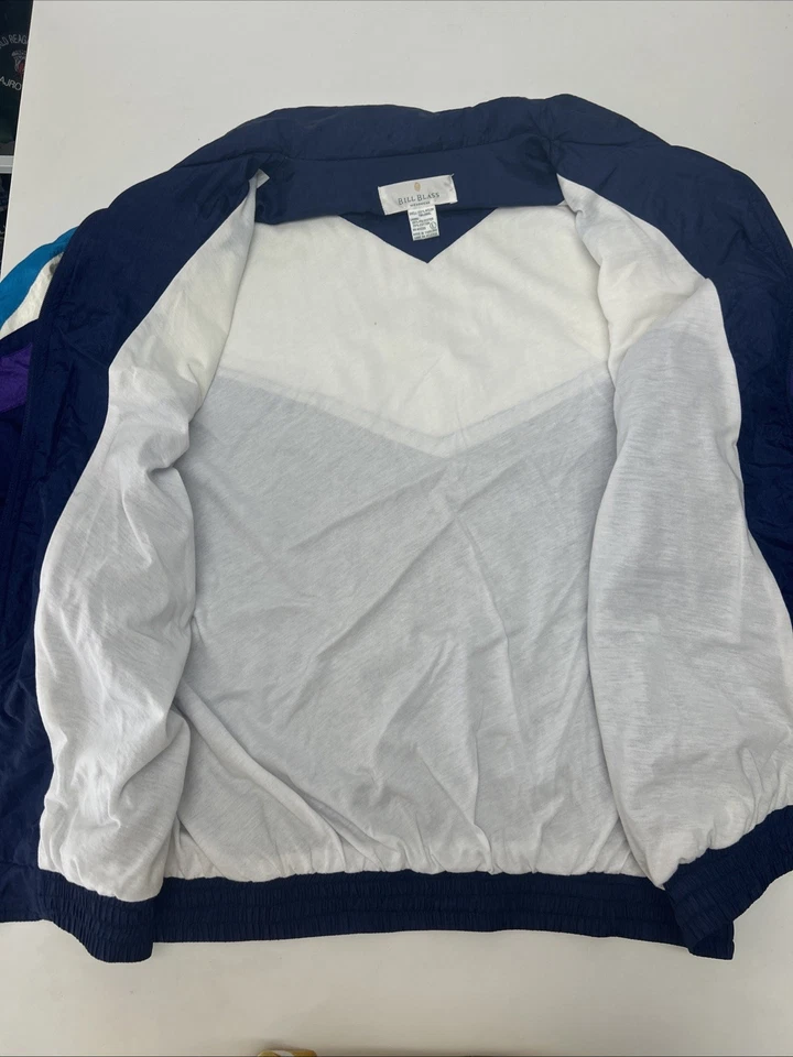 Traje de chándal de nailon Bill Blass vintage para hombre (2 piezas) ropa deportiva GRANDE retro años 90’s Foto 3 de 4