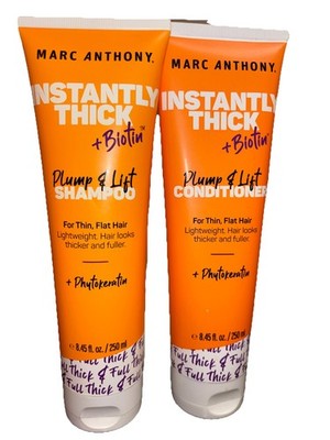 2xMarc Anthony INSTANTLY THICK + Biotin Plump Shampoo & Conditioner Set 8.45 Oz