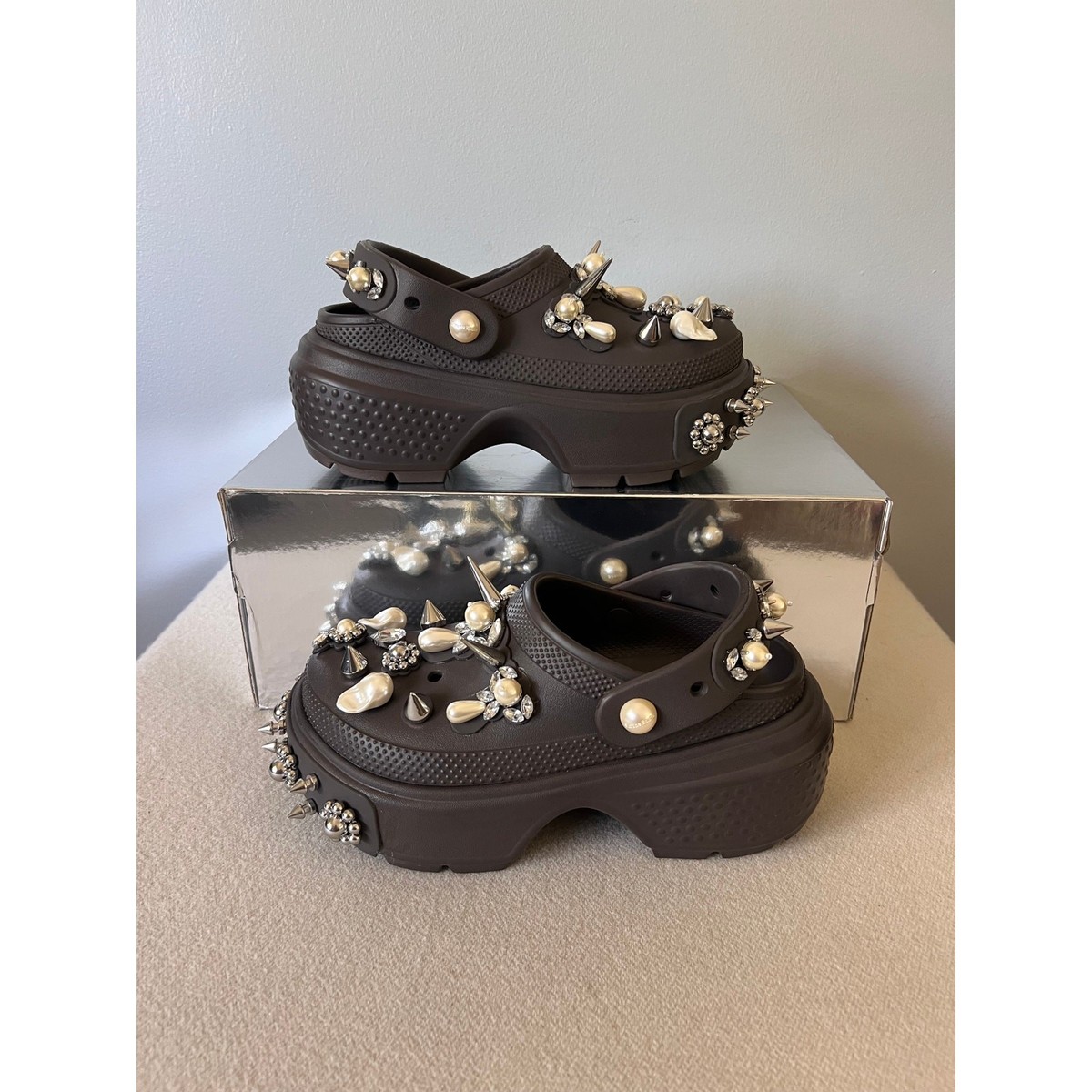 Simone Rocha x Crocs Stomp Clog - Women's Size 6 - Espresso - NEW