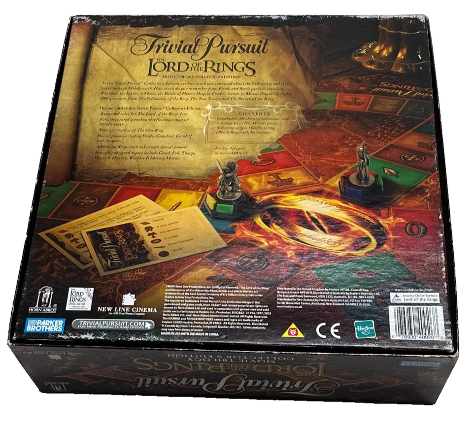 TRIVIAL PURSUIT : Lord Of The Rings Movie Trilogy Collector's Edition Game - Vgc - Image 2 of 4