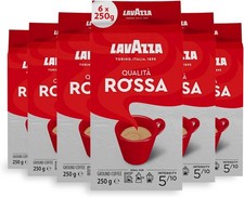 Lavazza, Qualità Rossa, Ground Coffee, 6 x 250 g, Ideal for Moka Pots, with 24.73 per kilo