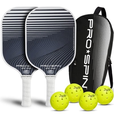 Paddles Set of 2 Carbon Fiber Lightweight Indoor Outdoor PRO SPIN Pickleball