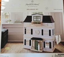 Toy Doll Townhouse with Furniture - Wooden Dollhouse with Furniture New!