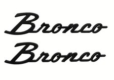 21-26 Bronco Classic Script Fender Badge Kit - Gloss Black By Ford Racing