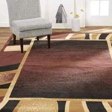 Lyndhurst Rotana Area Rug, 9'2"x12'5" Rectangle, Brown/Black