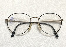 Vintage SAFILO TEAM 3688 Large Eyeglasses BLACK GOLD New Metal 56-19-145 Italy