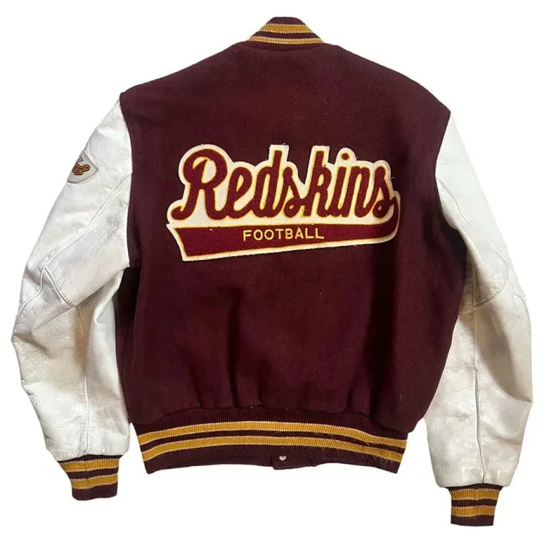 80’s Washington Redskins Maroon Wool Varsity Letterman Jacket