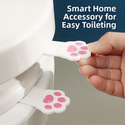 Für Zuhause für Büro Toilettensitz Griff Katzenpfotenform Peel-and-Stick Inst