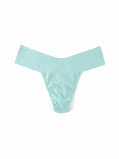 NEW  23 HANKY PANKY BREATHESOFT NATURAL RISE THONG GREAT EUCALYPTUS GREEN SZ M