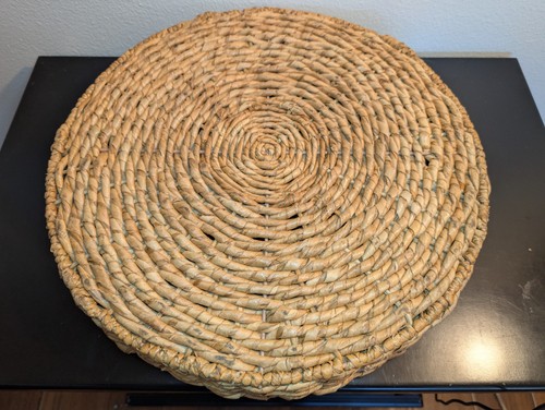 Sturdy Large Wicker Rattan Chip And Dip Serving Basket Tray 18" - Picture 5 of 9