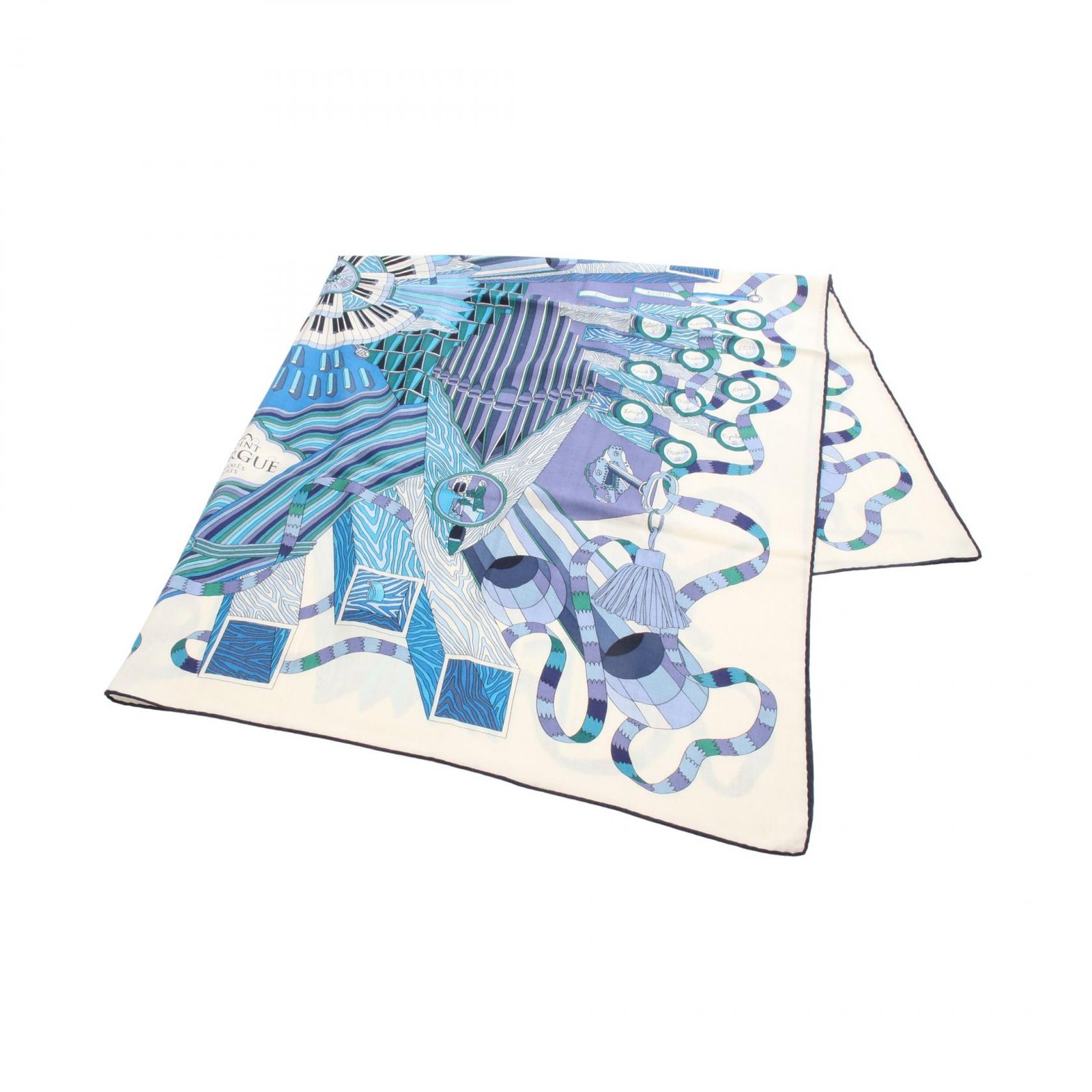 Hermes Carre 140 POINT D’ORGUE Fermata Scarf Silk Kaya Series r0_0209