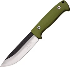 Elk Ridge Fixed Knife 5.25" Full Tang Stainless Steel Blade Green Nylon Handle