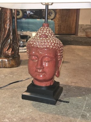 Vintage Buddah Head Lamp In Excellant Condition