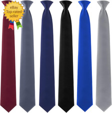 6 Pcs Clip on Ties for Men Solid Color Men'S Tie Pretied Necktie 20 Inches.....
