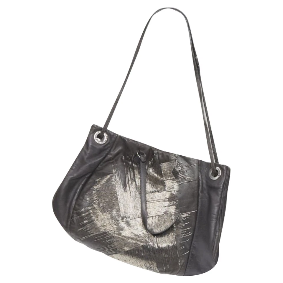 Bolso Bandolera Grande Valentino Garavani Cuero Adornado con Cuentas Plateadas Talla Única Foto 2 de 4