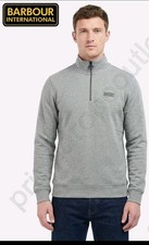 Image of Barbour International Men’s Essential Half Zip Sweatshirt (Grey) Size Small BNWT