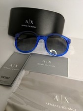 A X Armani Exchange AX4057S Sunglasses 821011-53 Transparent Blue Frame